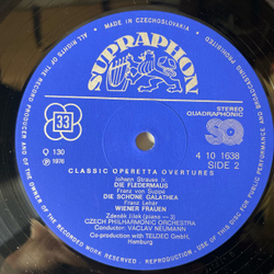 Винтажная виниловая пластинка LP Ceska Filharmonie, Vaclav Neumann, Classic Operetta Overtures Сборник Классических Оперетт (Чехословакия 1981) Quadraphonic