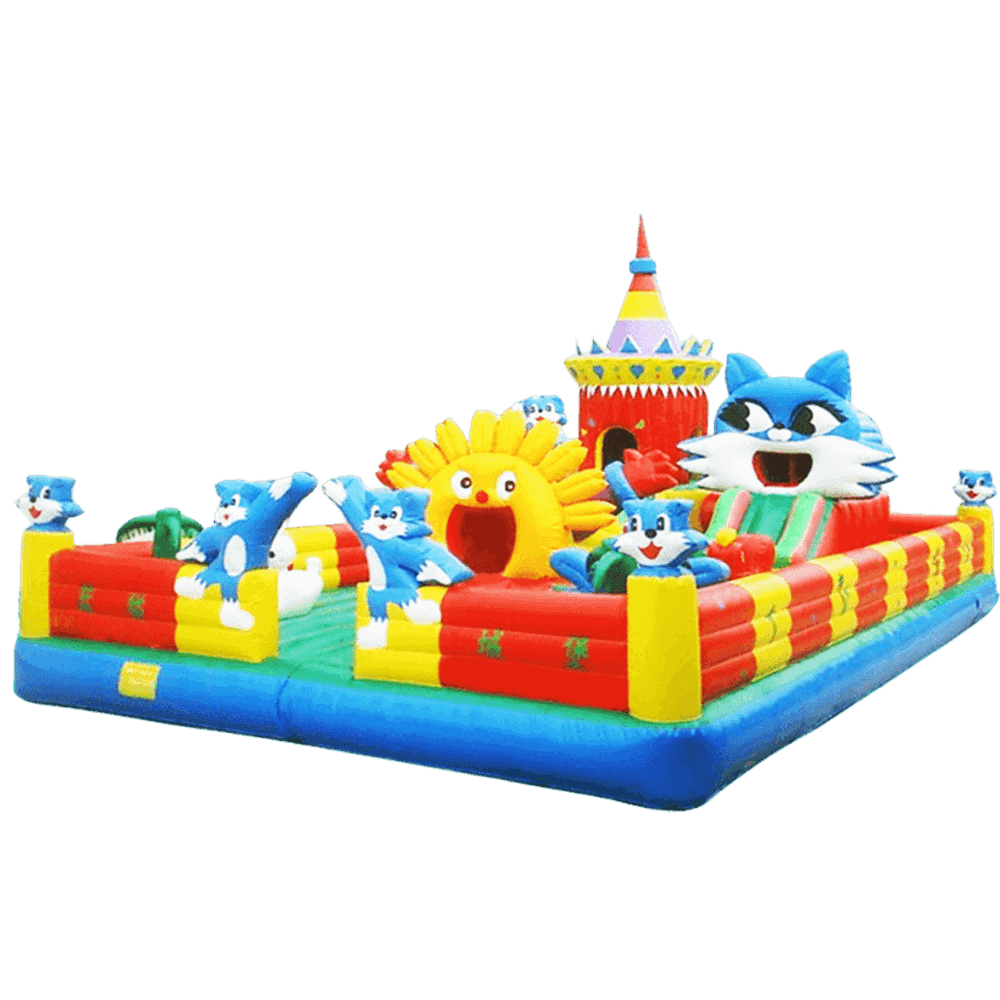 Коммерческий надувной батут "Кошкин дом"
