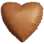 Шар фольгированный Сердце 46 см (Коричневый)