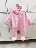 Комбинезон с ушками «Горошек» (розовый) (без утеплителя)