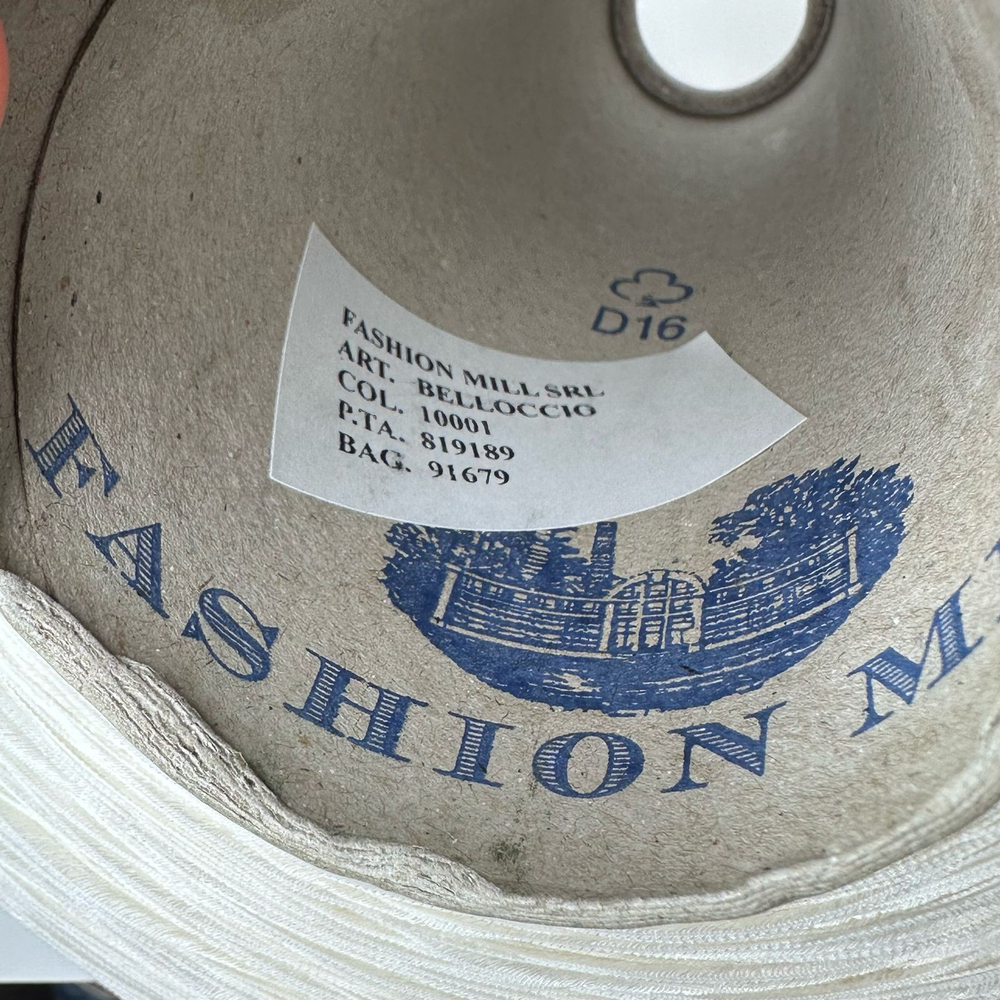 BELLOCCIO - FASHION MILL; вискоза, хлопок, люрекс; 190м/100гр; цвет: античный белый; Ленточка шириной 9мм