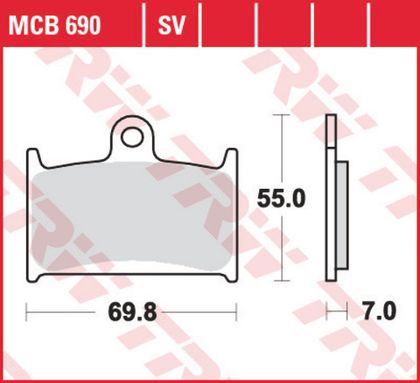 Колодки тормозные дисковые TRW MCB690