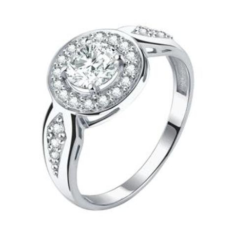 Кольцо из серебра с фианитами