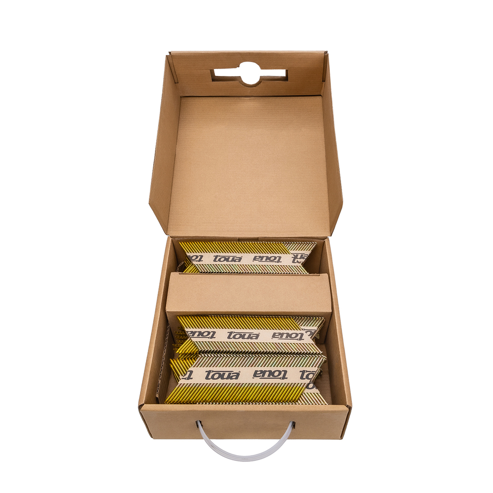 Реечные гвозди по дереву для нейлера, с кольцевой накаткой (ершеные), ГАЛЬВАНИЗИРОВАННЫЕ, Toua 50/63/75/90/100 мм