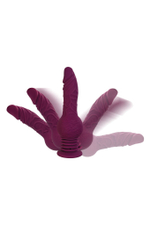 Фиолетовая мини-машина для секса Striker с пультом ДУ - 23,5 см.