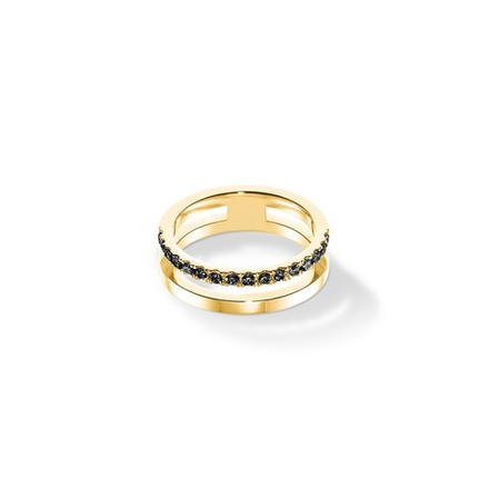 Кольцо Coeur de Lion Black-Gold 0136/40-1316 52