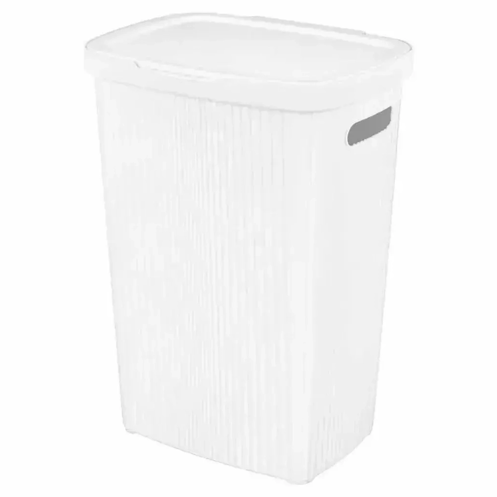 Корзина для белья Velvet, 450*360*630мм, 60л, Белый (комплект 5 шт)