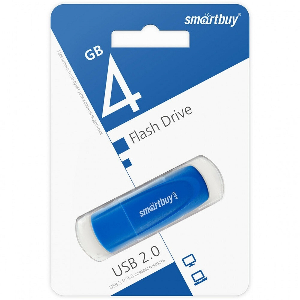 Флеш-накопитель 4 Gb Smartbuy Scout Blue
