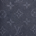 LOUIS VUITTON Coated Canvas Passport Holder Men"s Gray/Black