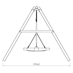 Деревянные качели с гипкими качелями и качелями гнездо Свиби