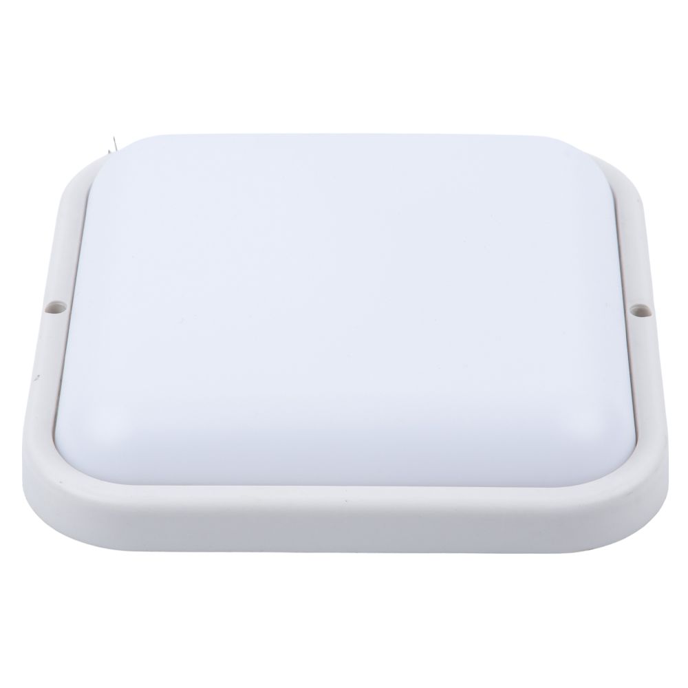 ULW-Q229 24W-4000K IP65 WHITE Светильник светодиодный влагозащищенный. Квадрат. Белый свет 4000K. 190×190×37мм. Корпус белый. ТМ Volpe