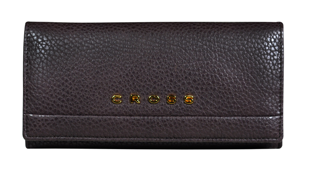 Кошелек Cross Spanish Summer, кожа наппа, коричневый, 20x11x2,5 см