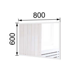 Зеркало навесное Толедо ТЗ-20, Белый