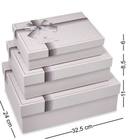 WF-168-A Набор коробок из 3 шт, светло-серый