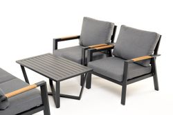 "Орхидея" лаунж-зона 4-местная из алюминия, цвет темно-серый