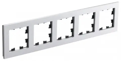 ATLASDESIGN NATURE 5-постовая РАМКА, МЕТАЛЛ СЕРЕБРО