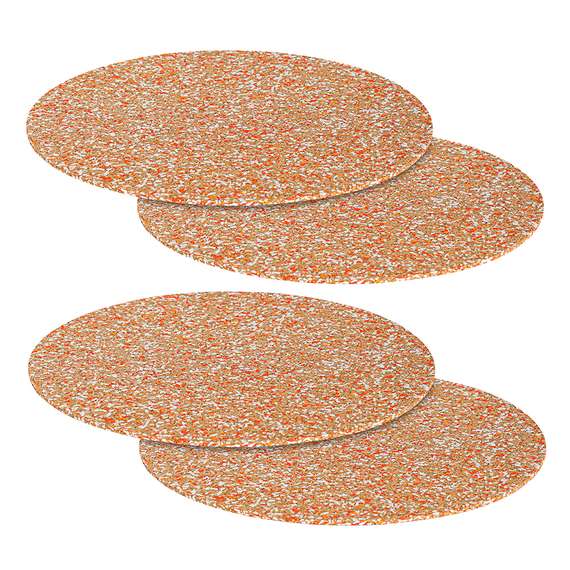 Набор из 4-х сервировочных ковриков из пробки и переработанного материала recork, D30 см