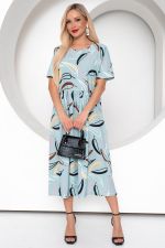 Платье Глория (мята/принт) Р11-1047/8 Nikol (Акция)