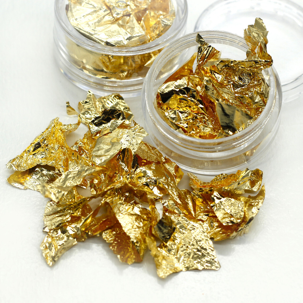 Пищевое золото (хлопья) 1 лист в баночке