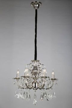 Люстра подвесная OML-77713-06 серебро+черный Omnilux Grosseto