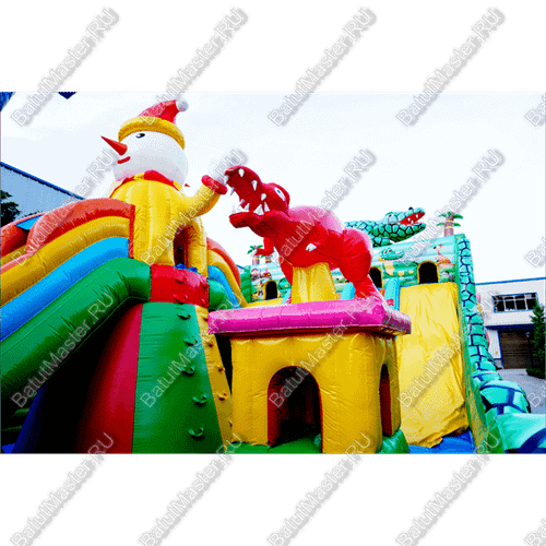 Коммерческий надувной батут "Большие крокодилы"