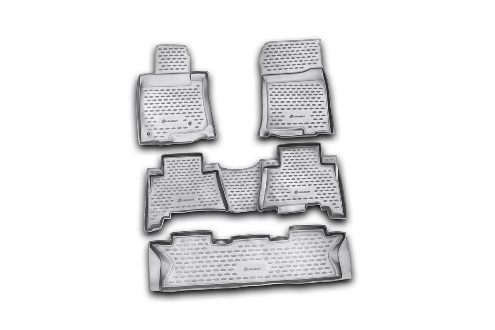 Коврики Standard, в салон TOYOTA Land Cruiser Prado 12/2009-2013, 5 шт., 7 мест (полиуретан, чёрные) Element.NLC.48.27.210