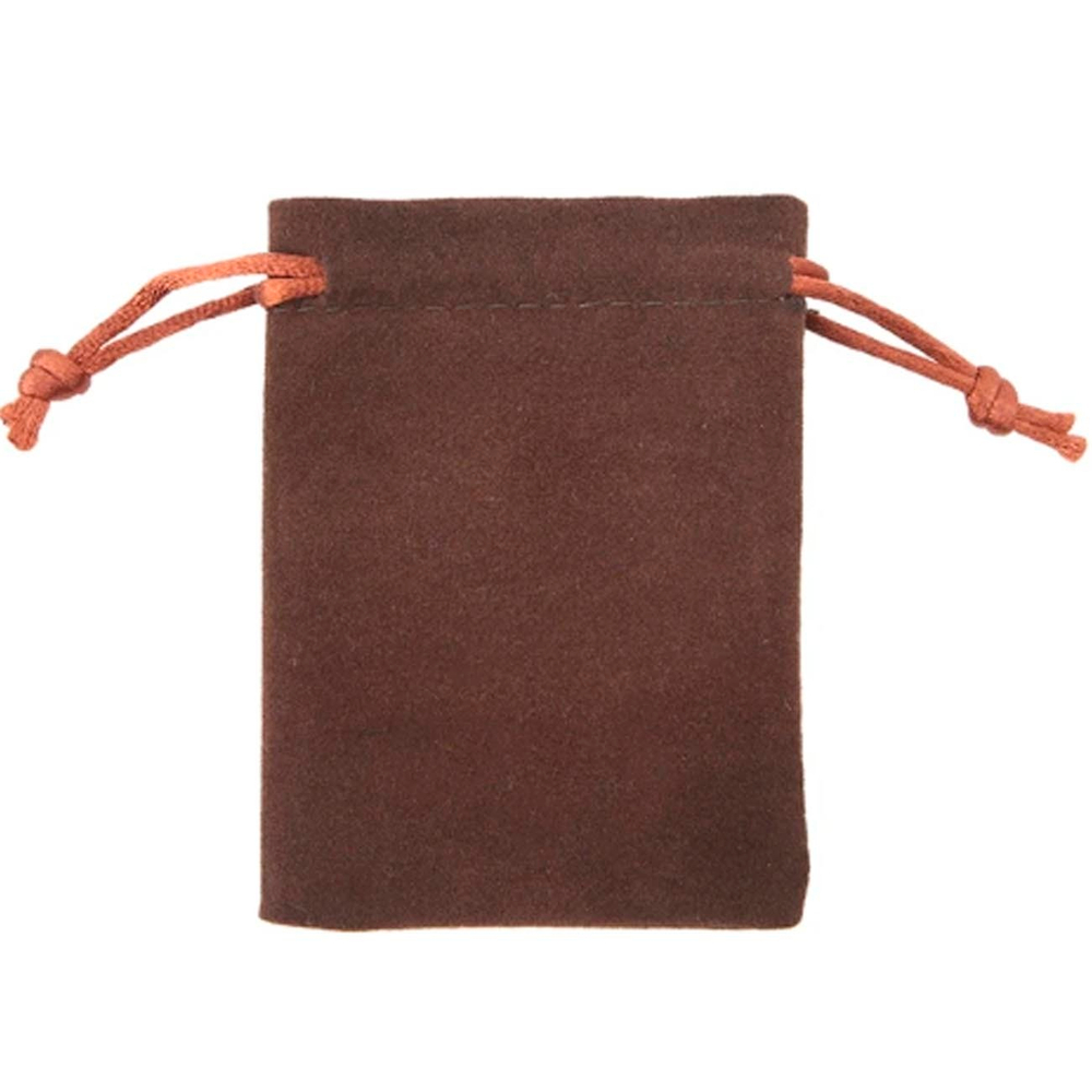 Бархатные мешочки коричневого цвета для упаковки маленького размера