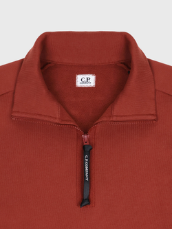 Свитшот на молнии C.P. Company Diagonal Raised Half Zip Brown