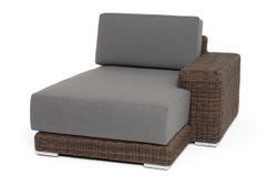 "Капри" кушетка из искусственного ротанга, цвет коричневый