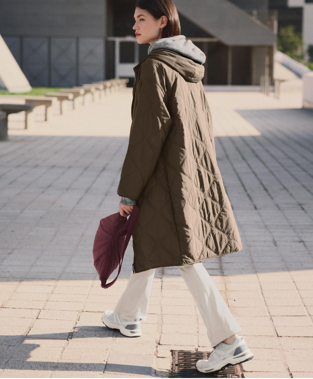 Oysho Универсальные беговые кроссовки из натуральной кожи, серый