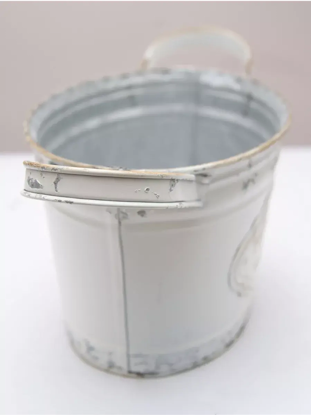 Винтажное металлическое овальное кашпо 37*15,5 см