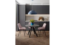 Стул на металлокаркасе Седа розовый / черный