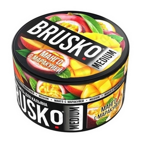 Бестабачная смесь для кальяна BRUSKO, 250 г, Манго с маракуйей, Medium (М)