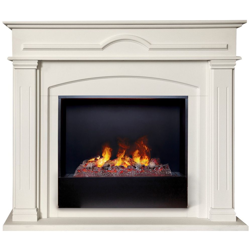 Электрокамин RealFlame Mirra 26 WT пастельно-белый с очагом 3D Cassette 630