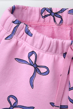 ZARA ШОРТЫ С ПРИНТОМ, ЯРКО-РОЗОВЫЙ