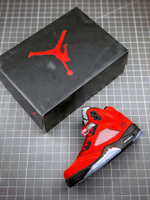 AIR JORDAN 5 RETRO FF SP TROPHY ROOM FRIENDS AND FAMILY RED/GREY/BLACK