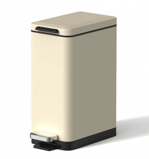 Ведро для мусора с МИКРОЛИФТОМ (прямоугол. БЕЖ.)  10л. JAVA