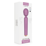Сиреневый интерактивный мини вибратор-wand 14см Svakom Mini Emma Neo Interactive Compact Wand Vibrator SA299C