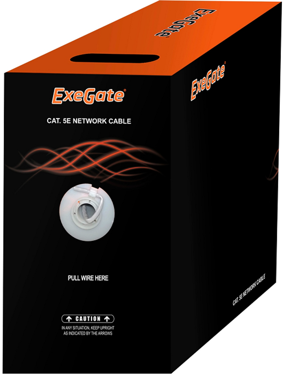 Кабель витая пара U/UTP 5e кат. 4 пары Exegate UTP4-C5e-CU-S26-IN-PVC-GY-305