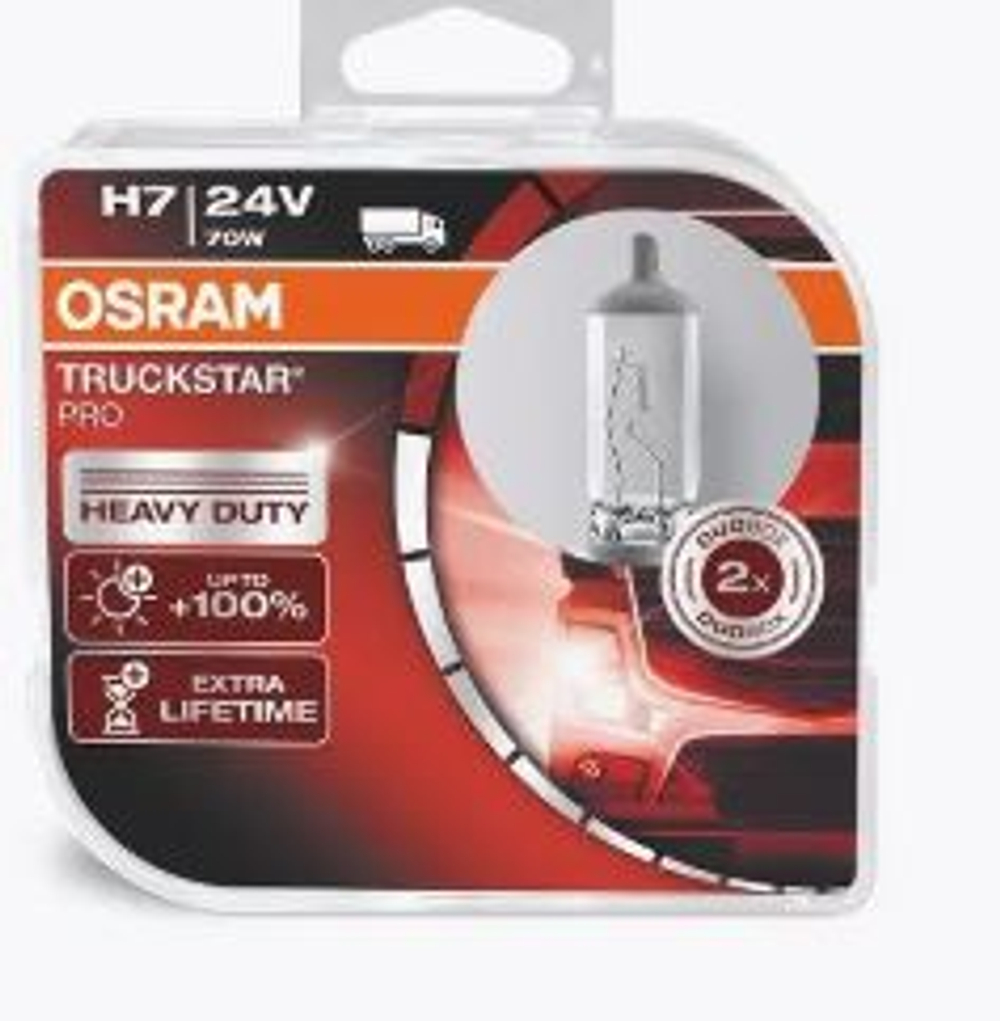 Автолампа H7 24V 70W (PX26d) Osram +120% TRUCKSTAR PRO (64215TSP-HCB_ DuoBox) к-т ORIGINAL