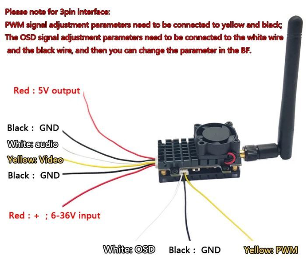 Передатчик ZENCHANSI 5.8Ghz 2000mW