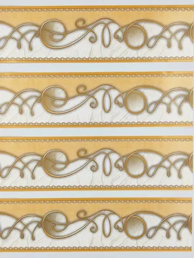 Бордюр бумажный 9 см окантовка лента светло-бежевый