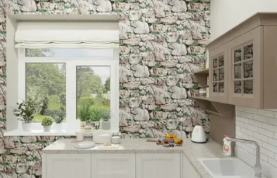 Обои бумажные, моющиеся, полуметровые, 0,53*10м, Камни 2