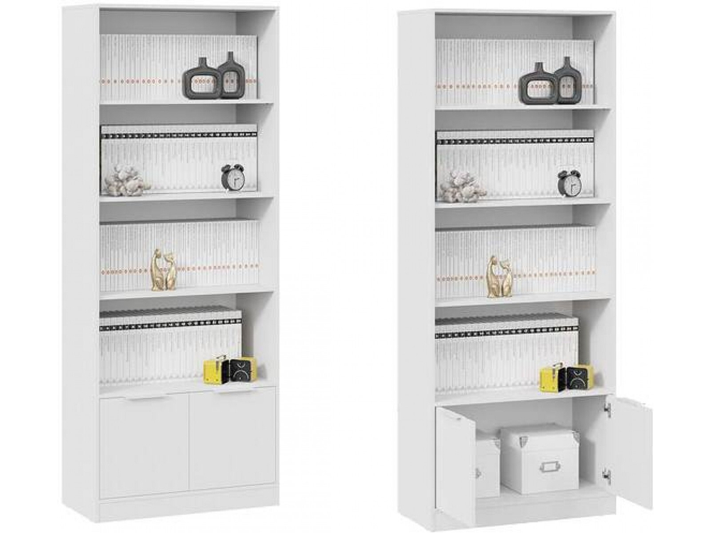 Марли Стеллаж комбинированный (Белый) ТриЯ