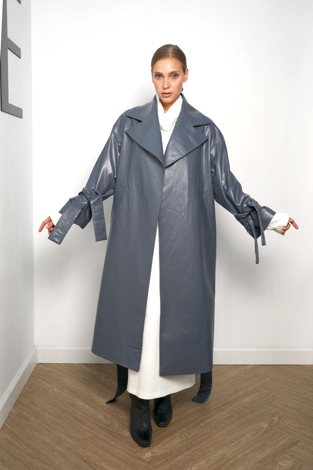 Gretta тренчкот кожаный