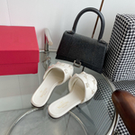 Valentino Flat Roman Stud Slide Sandal
