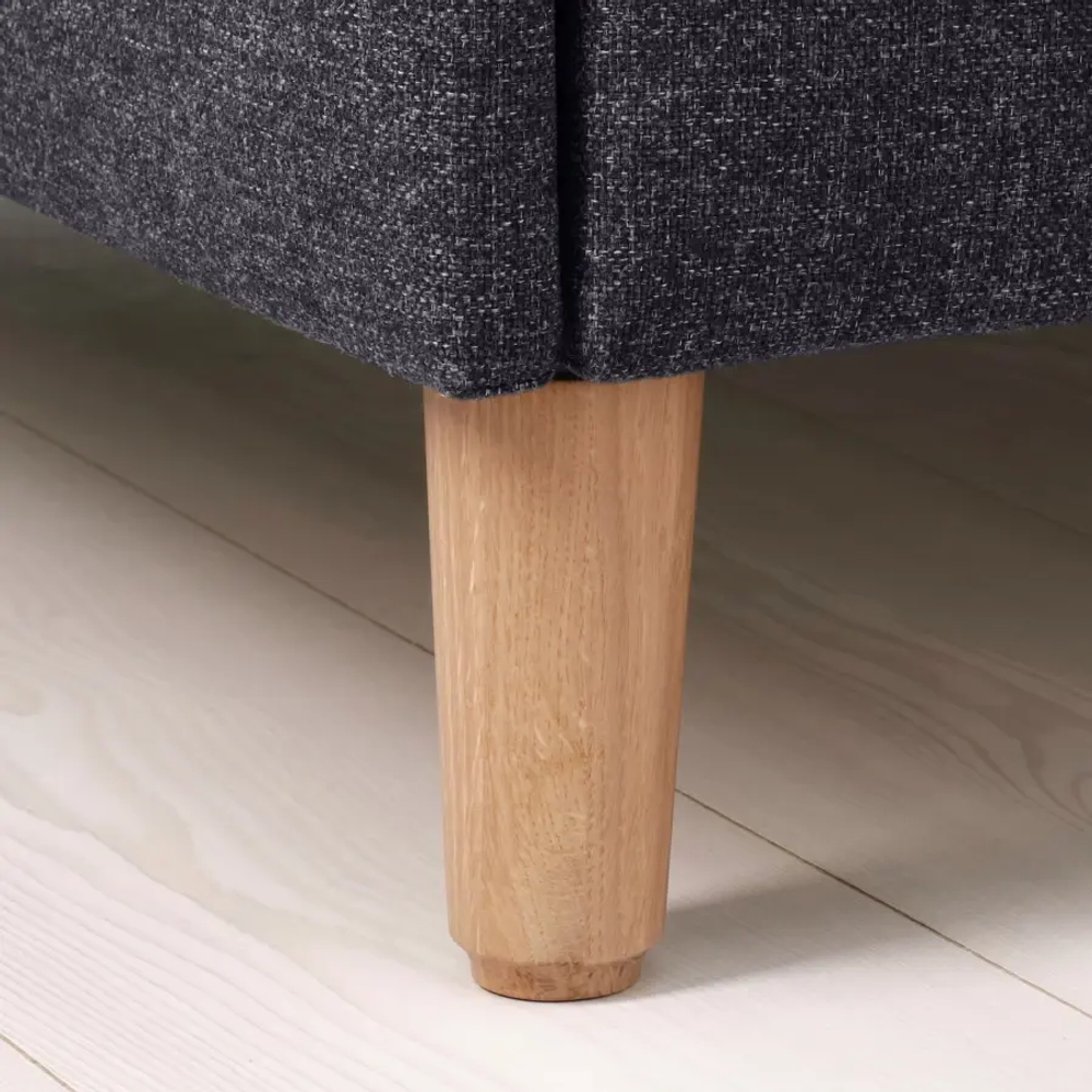 Кровать с мягкой обивкой и выдвижными ящиками - IKEA IDANÄS/IDANAS, 200х140 см, темно-серый, ИДАНЭС ИКЕА
