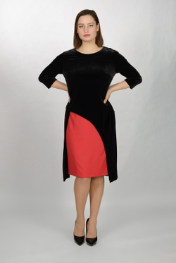 Трикотажная туника 1741А, чёрный #272Ча201741А