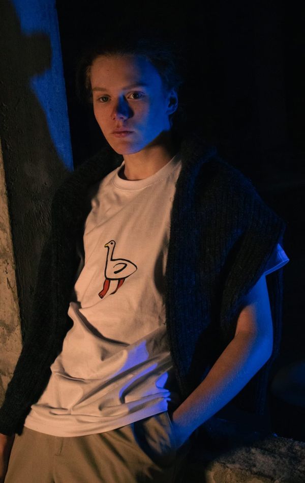 Футболка Оверсайз Гусель Белая - фото 4