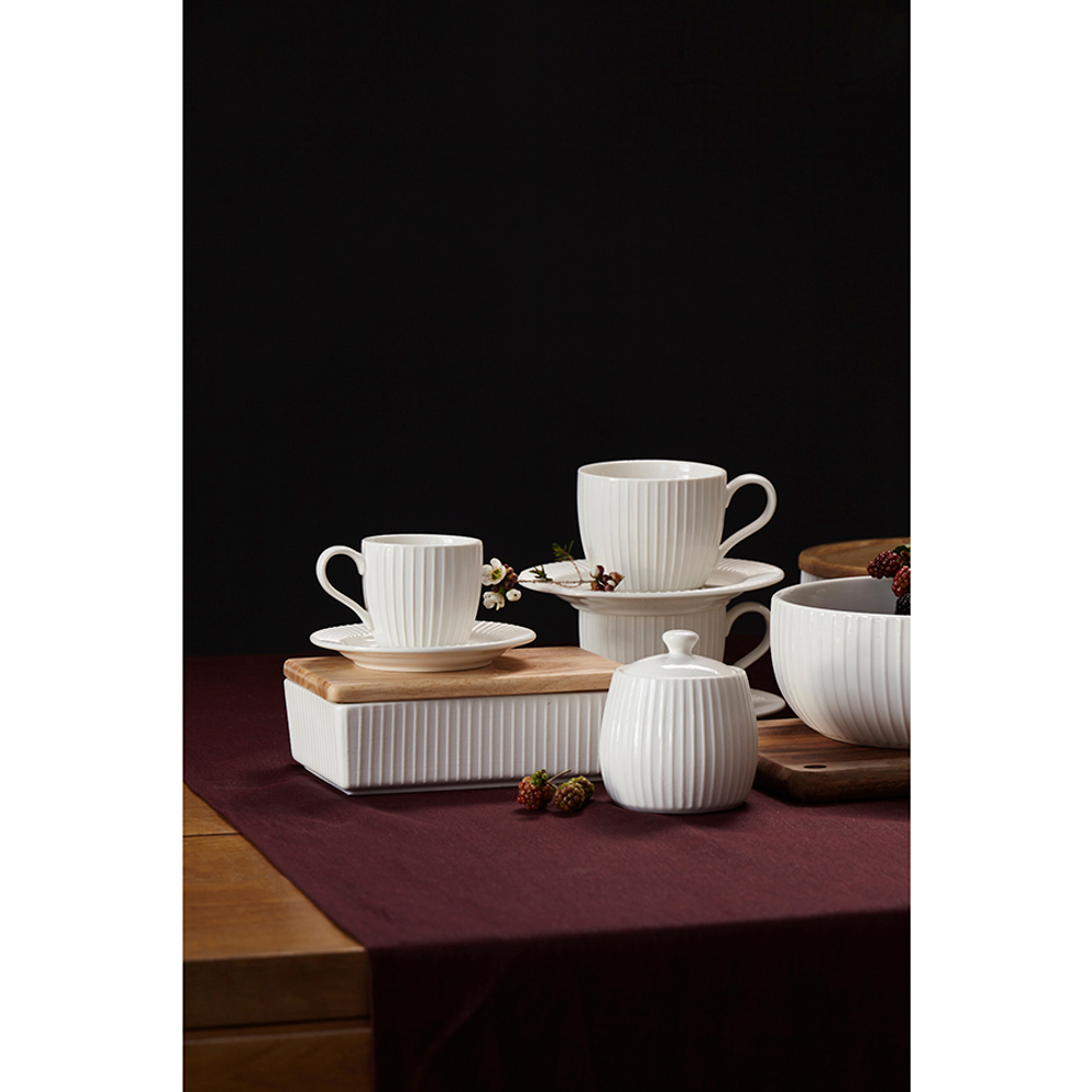 Набор чашек с блюдцами soft ripples, dual glazing, 125 мл, 2 шт.